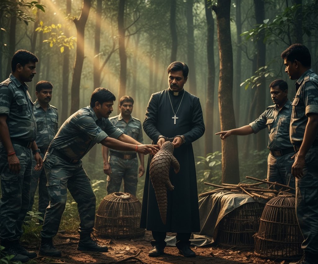 मध्य प्रदेश के उमरिया में वन्यजीव तस्करी का चौंकाने वाला खुलासा — पादरी के भेष में करता था पेंगोलीन की तस्करी, हथपुरा में फैला रखा था नेटवर्क