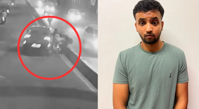 बेंगलुरु में कार ड्राइवर ने जानबूझकर मारी टक्कर, स्कूटी उड़कर डिवाइडर पार गिरी