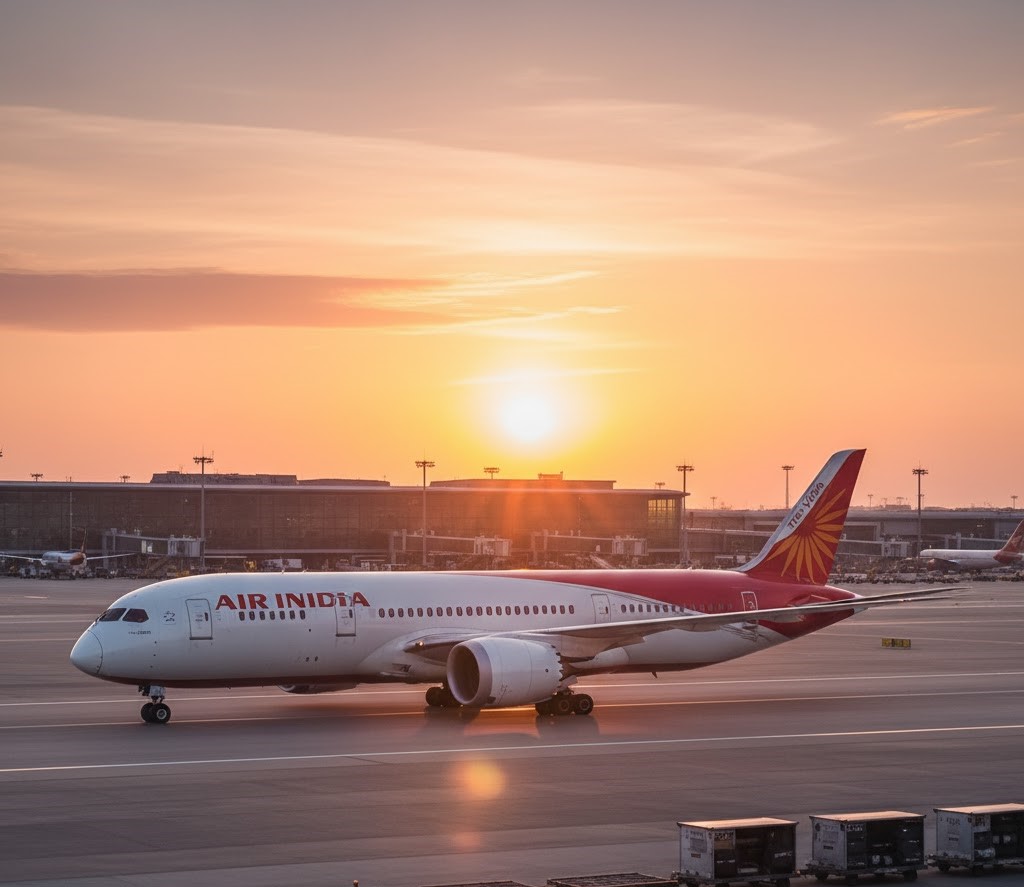 भोपाल में एयर इंडिया फ्लाइट की इमरजेंसी लैंडिंग, तकनीकी खराबी का शक; यात्रियों में मची हलचल