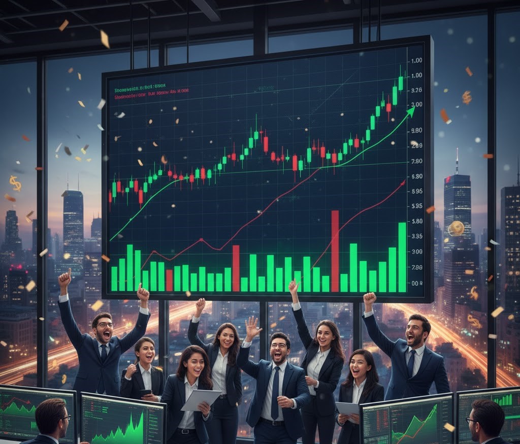 शेयर बाजार में जोरदार तेजी: सेंसेक्स 400 अंक उछला, निफ्टी 25,800 के पार; IT और फाइनेंस सेक्टर में जबरदस्त खरीदारी