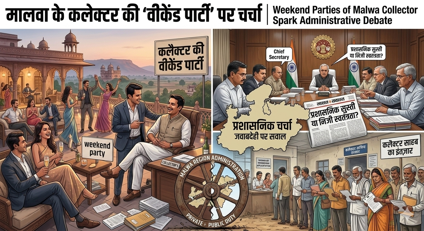 मालवा के कलेक्टर की ‘वीकेंड पार्टी’ पर चर्चा | Weekend Parties of Malwa Collector Spark Administrative Debate