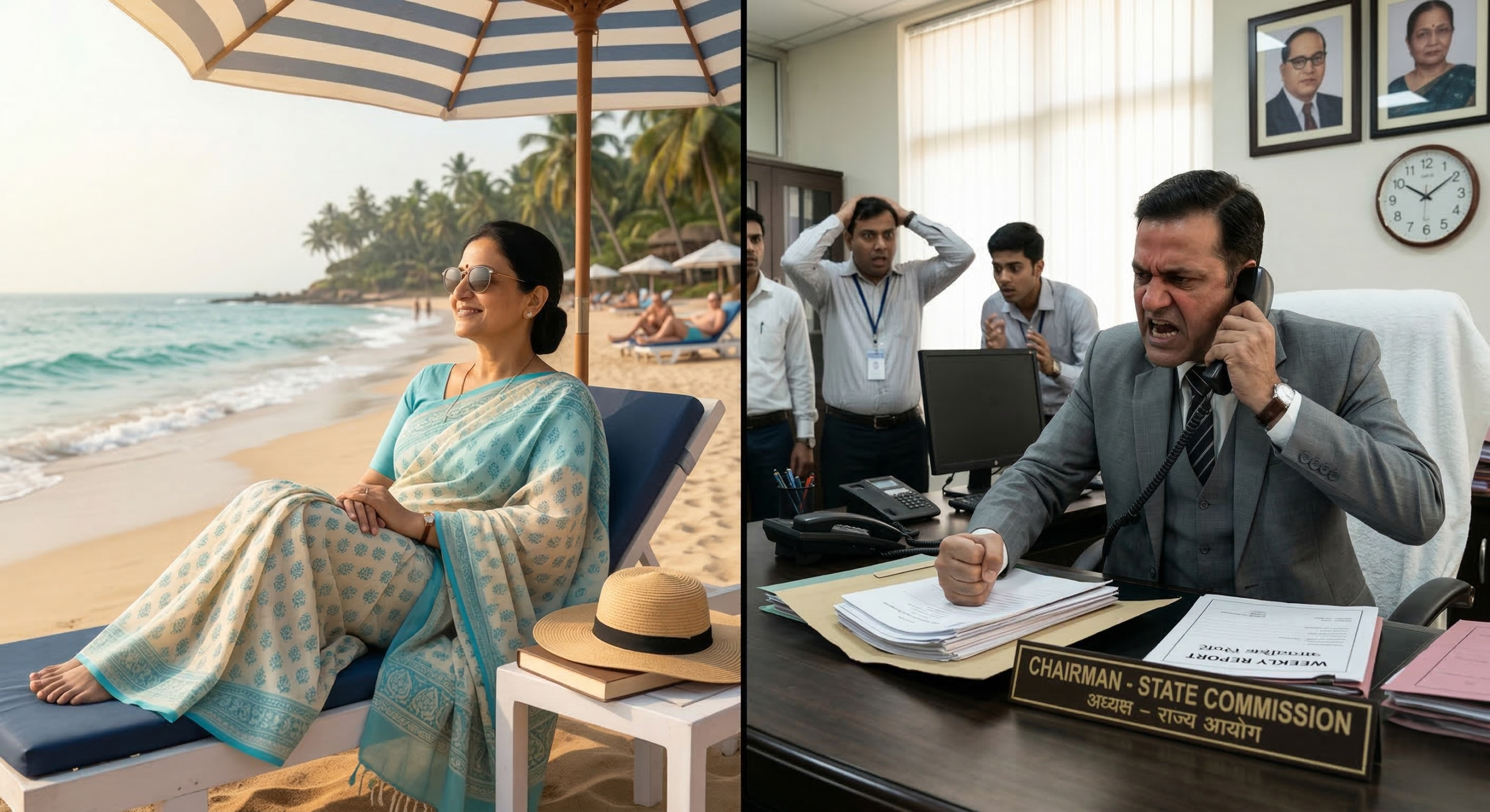 मैडम के आते ही ‘अखाड़ा’ बना आयोग: ज्वाइनिंग के बाद छुट्टी पर गईं IAS अधिकारी, कर्मचारियों के वेतन पर लटका ताला