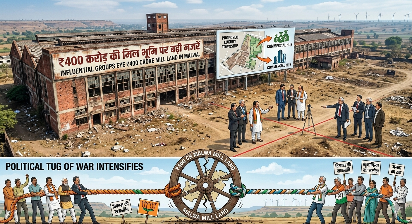 ₹400 करोड़ की मिल भूमि पर बढ़ी नजरें | Influential Groups Eye ₹400 Crore Mill Land in Malwa, Political Tug of War Intensifies