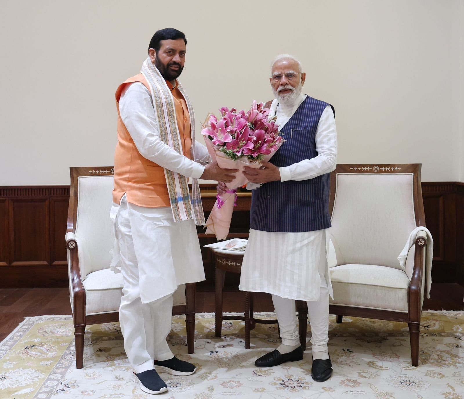 नई दिल्ली: मुख्यमंत्री नायब सिंह सैनी की प्रधानमंत्री मोदी से शिष्टाचार भेंट; विकास कार्यों पर चर्चा