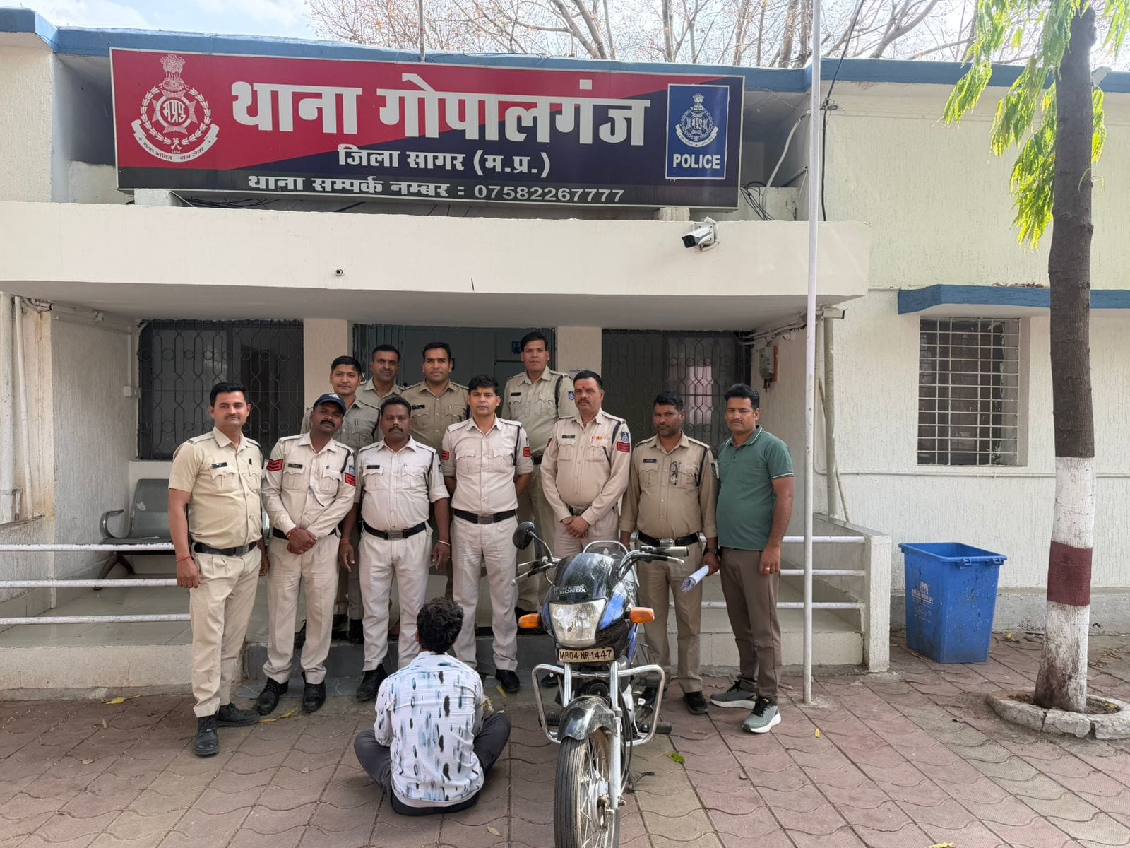 सागर पुलिस की तत्परता: 24 घंटे में बाइक चोरी का खुलासा, आरोपी गिरफ्तार