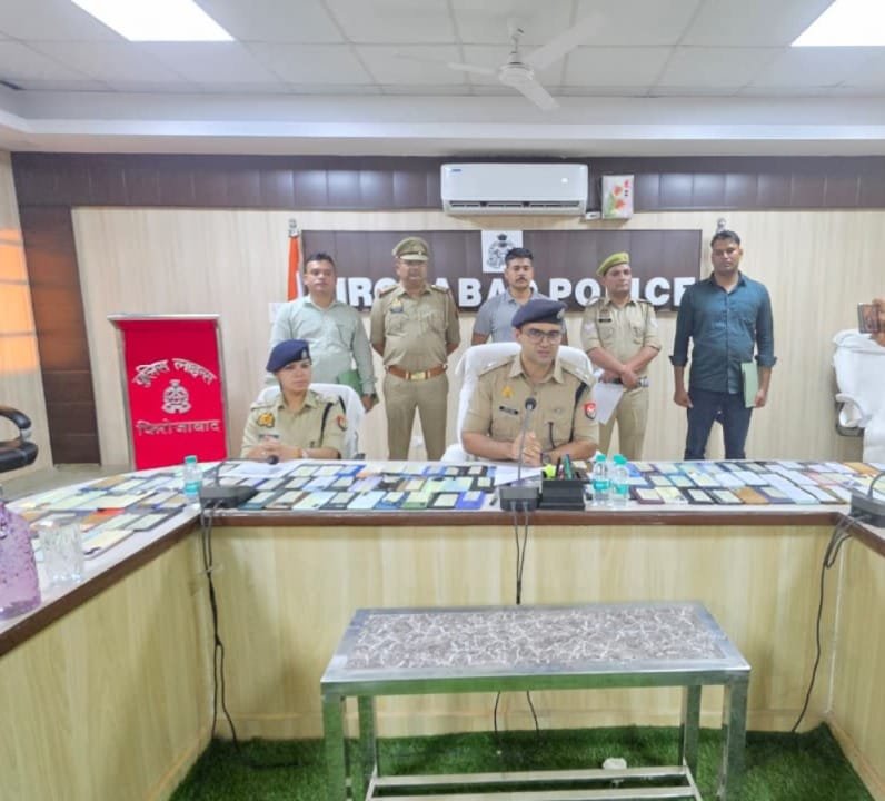 CEIR पोर्टल की मदद से फिरोजाबाद पुलिस की बड़ी कार्रवाई, 19 लाख के मोबाइल बरामद