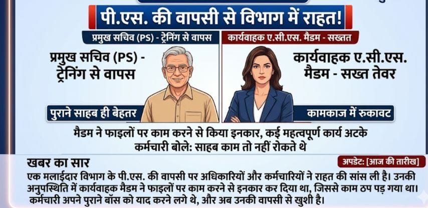 जब ‘मैडम’ के तेवरों से ठप हुआ काम, तो याद आए पुराने बॉस; ट्रेनिंग से लौटते ही पीएस का भव्य स्वागत