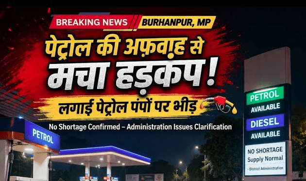 बुरहानपुर में पेट्रोल की किल्लत, सप्लाई ठप होने से लोग परेशान