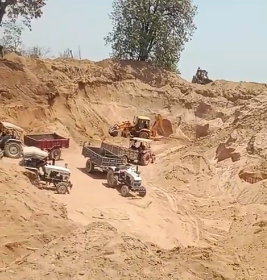 सोन घड़ियाल क्षेत्र में नहीं थम रहा अवैध बालू उत्खनन, कार्रवाई के बाद भी दौड़ रहे डंपर