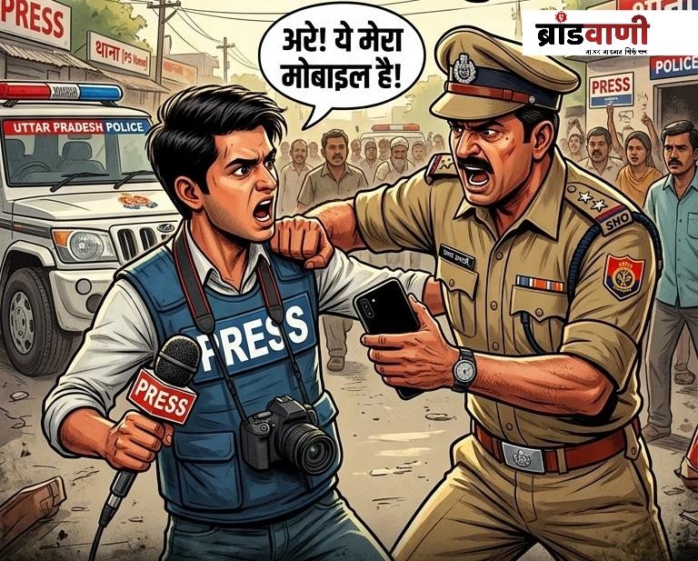 लोकतंत्र के चौथे स्तंभ पत्रकारों पर अत्याचार का आरोप, थाना प्रभारी पर मोबाइल छीनने का मामला गरमाया