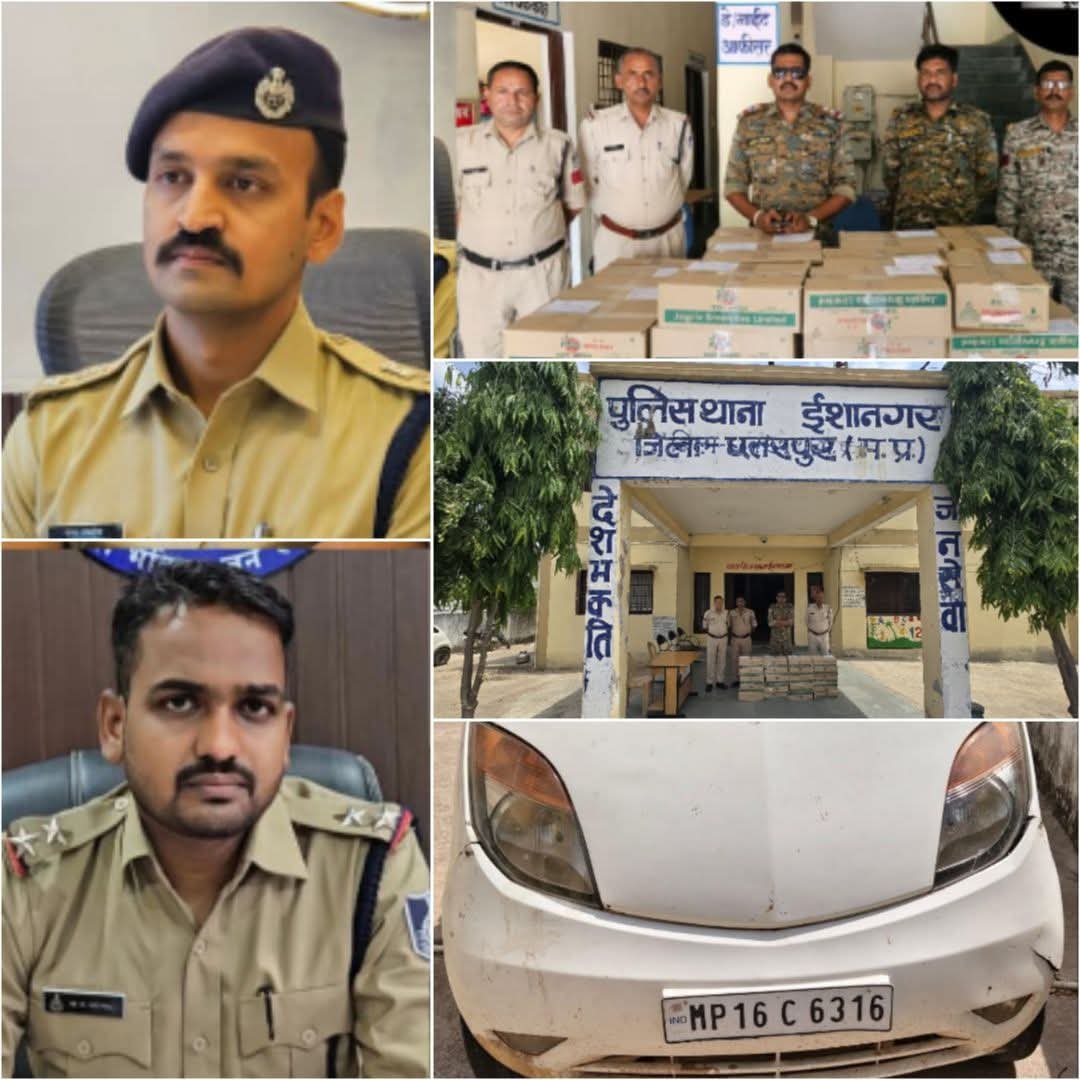 छतरपुर पुलिस का एक्शन मोड: बंधी पुलिया के पास पकड़ी अवैध शराब, अंधेरे का फायदा उठाकर तस्कर फरार