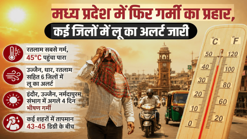 एमपी में भीषण गर्मी का कहर, कई जिलों में पारा 45 डिग्री पार