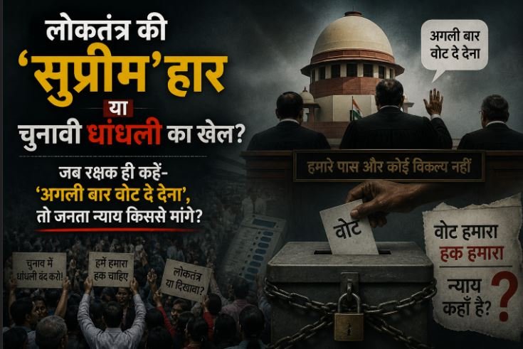 लोकतंत्र की ‘सुप्रीम’ हार या चुनावी धांधली का खेल? जब रक्षक ही कहें- ‘अगली बार वोट दे देना’, तो जनता न्याय किससे मांगे?