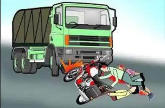 डबरा: ट्रक की टक्कर से बाइक सवार दंपति की मौत, चालक वाहन समेत फरार
