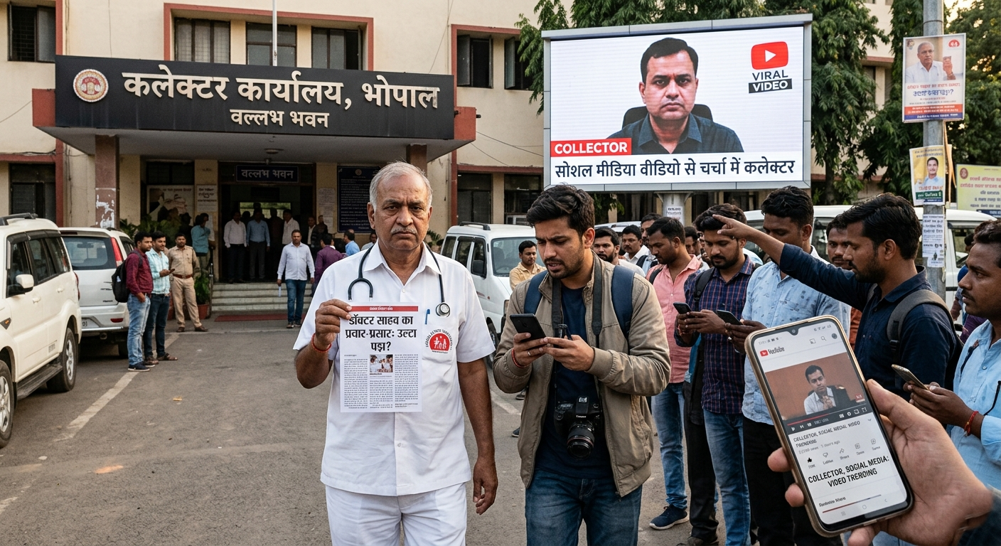 उल्टा पड़ गया डॉक्टर साहब का प्रचार-प्रसार, सोशल मीडिया वीडियो से फिर चर्चा में आए कलेक्टर