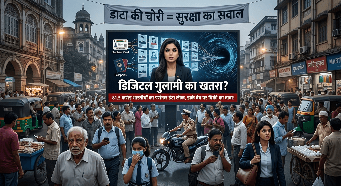 डिजिटल गुलामी का खतरा? 81.5 करोड़ भारतीयों का पर्सनल डेटा लीक, डार्क वेब पर बिक्री का दावा!