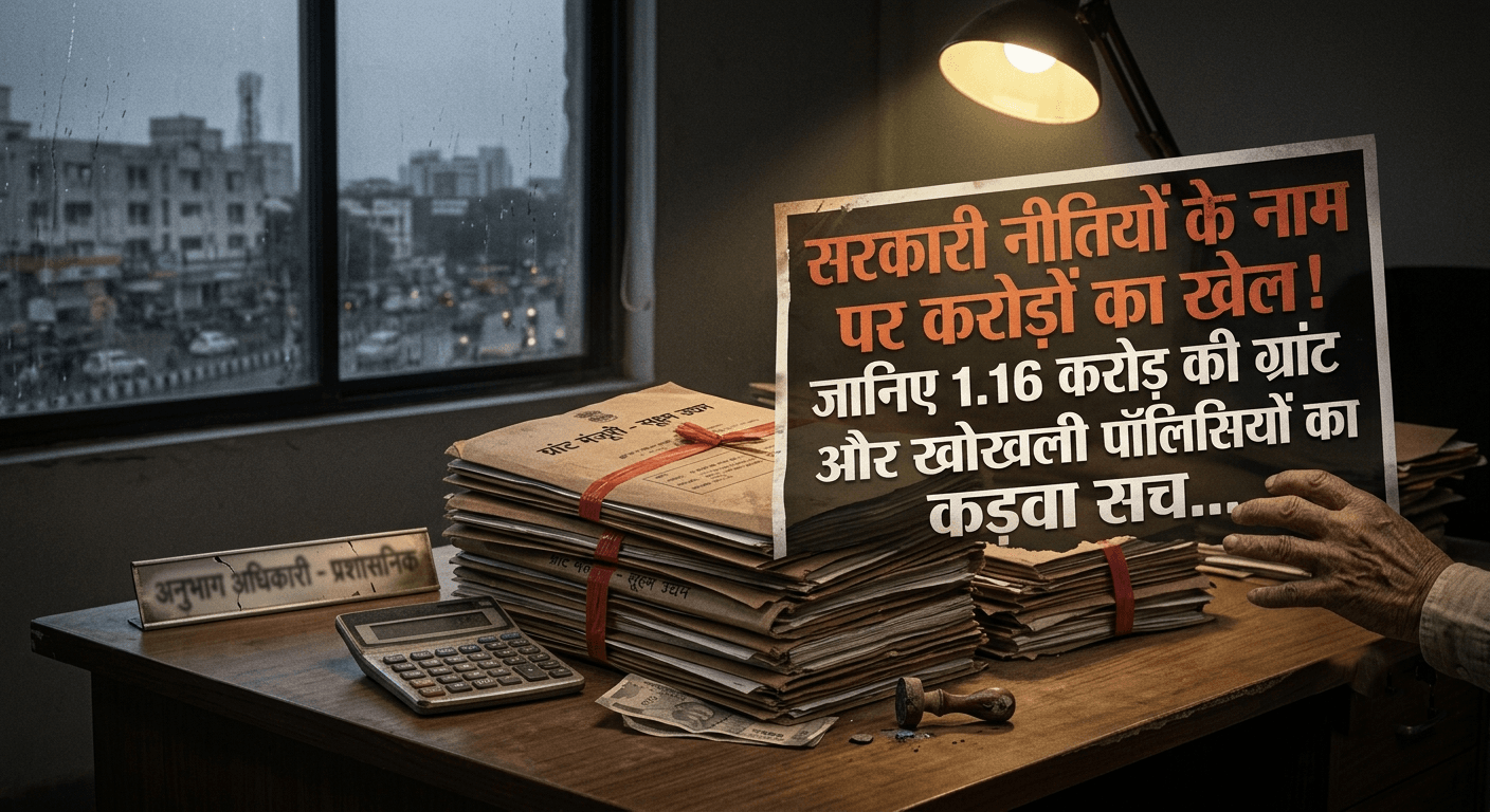 सरकारी नीतियों के नाम पर करोड़ों का खेल! जानिए 1.16 करोड़ की ग्रांट और खोखली पॉलिसियों का कड़वा सच…