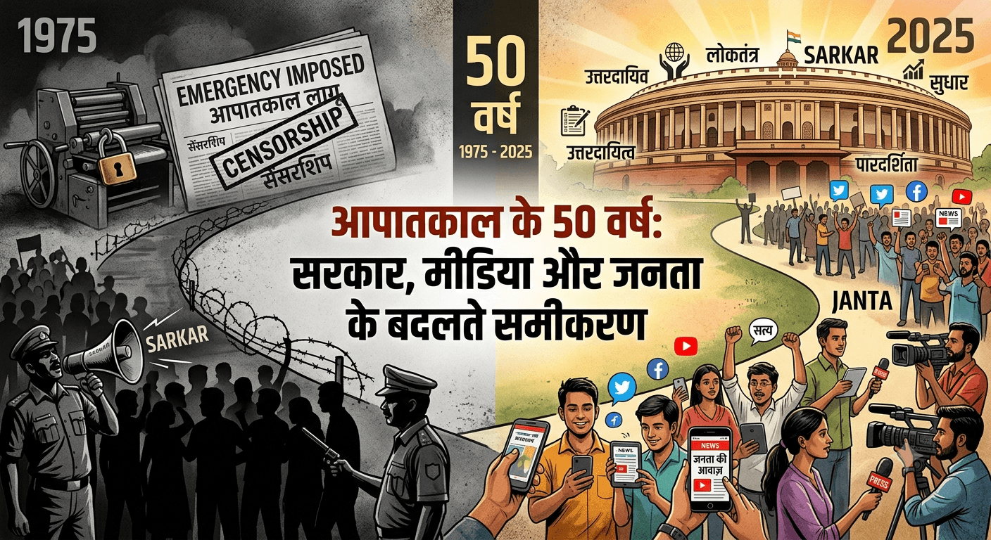 आपातकाल के 50 वर्ष, सरकार, मीडिया और जनता के बीच के बदलते समीकरण पर विशेष विश्लेषण