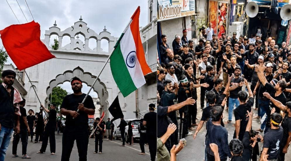 मुहर्रम जुलूसों में आतंकवाद विरोधी पोस्टर, पहलगाम, मणिपुर और ईरान जंग का जिक्र बना चर्चा का विषय