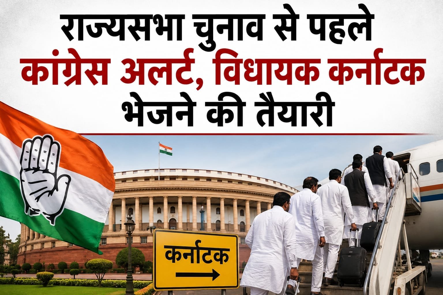 MP राज्यसभा चुनाव से पहले कांग्रेस अलर्ट, विधायकों को कर्नाटक भेजने की तैयारी