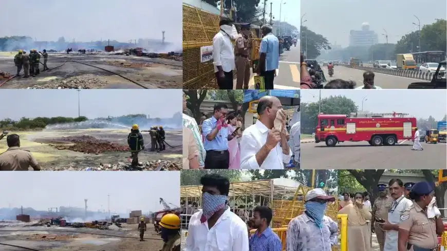 चेन्नई बंदरगाह पर अत्यधिक गर्मी से कंटेनर में रासायनिक रिसाव, सचिवालय और हाईकोर्ट क्षेत्र में फैली धुंध, स्थिति पूरी तरह नियंत्रित