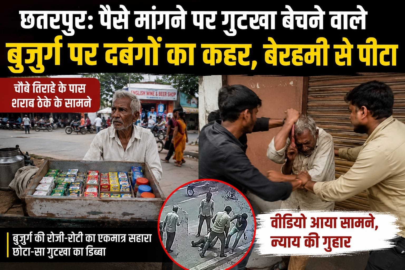 छतरपुर: मेहनत की कमाई मांगना पड़ा भारी, बुजुर्ग पर हमला