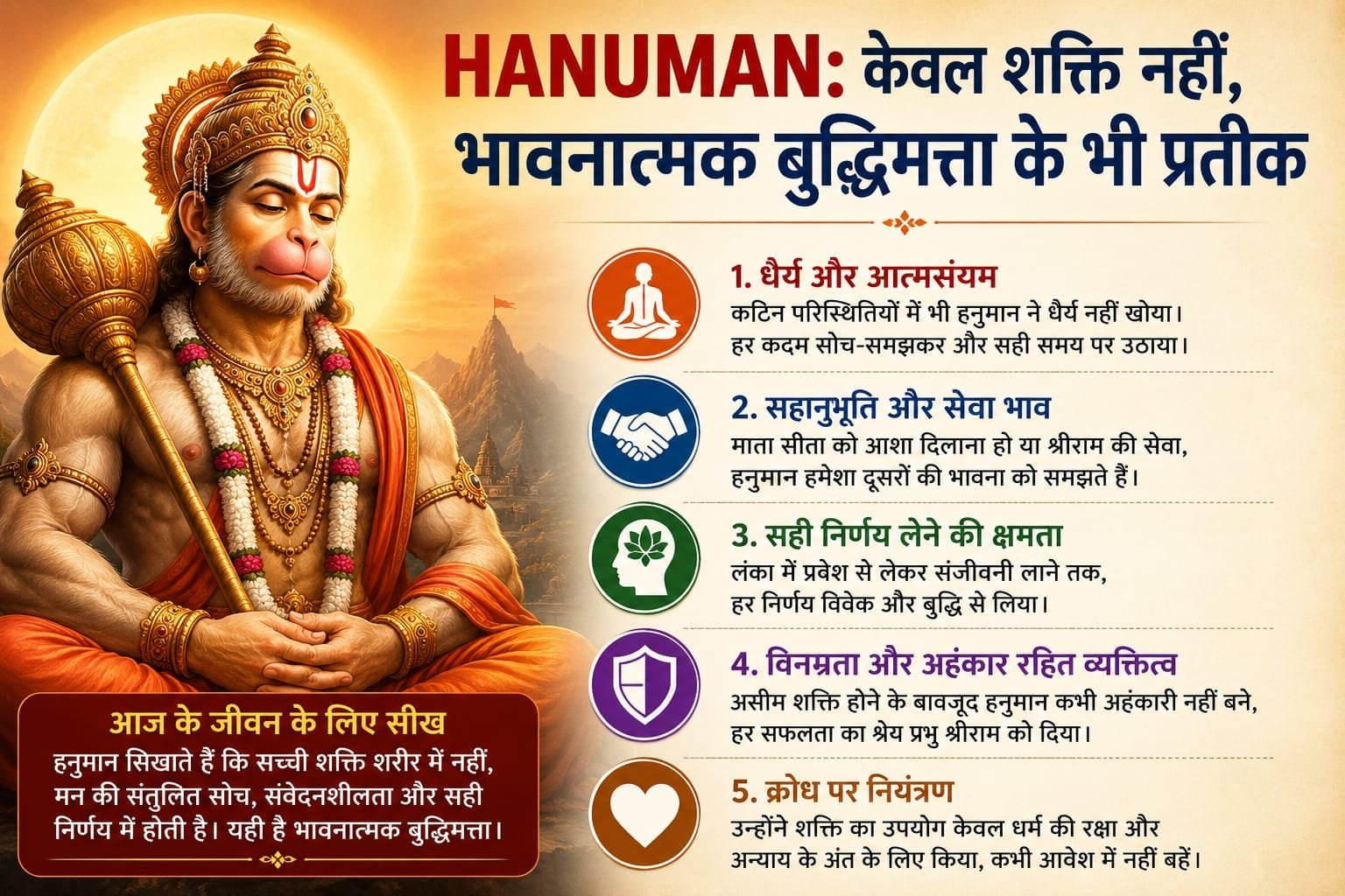 हनुमान: केवल शक्ति नहीं, भावनात्मक बुद्धिमत्ता के भी प्रतीक हैं बजरंगबली, जानिए कैसे
