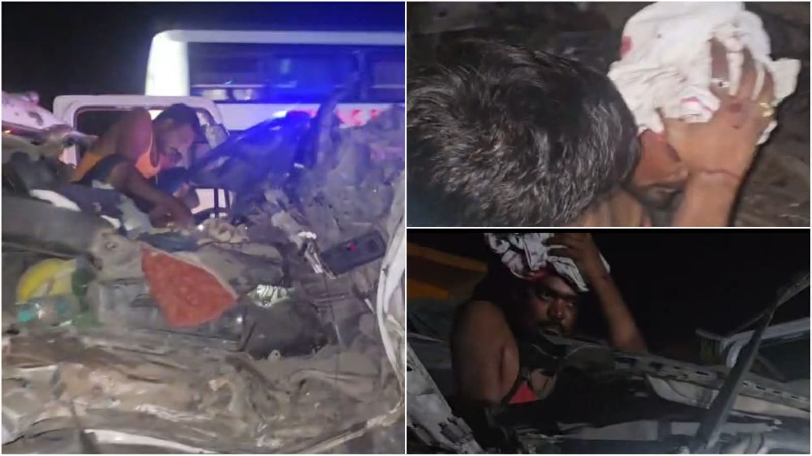 NH-44 पर फिर बड़ा हादसा: हाइवा-कंटेनर की भीषण टक्कर, चालक गंभीर