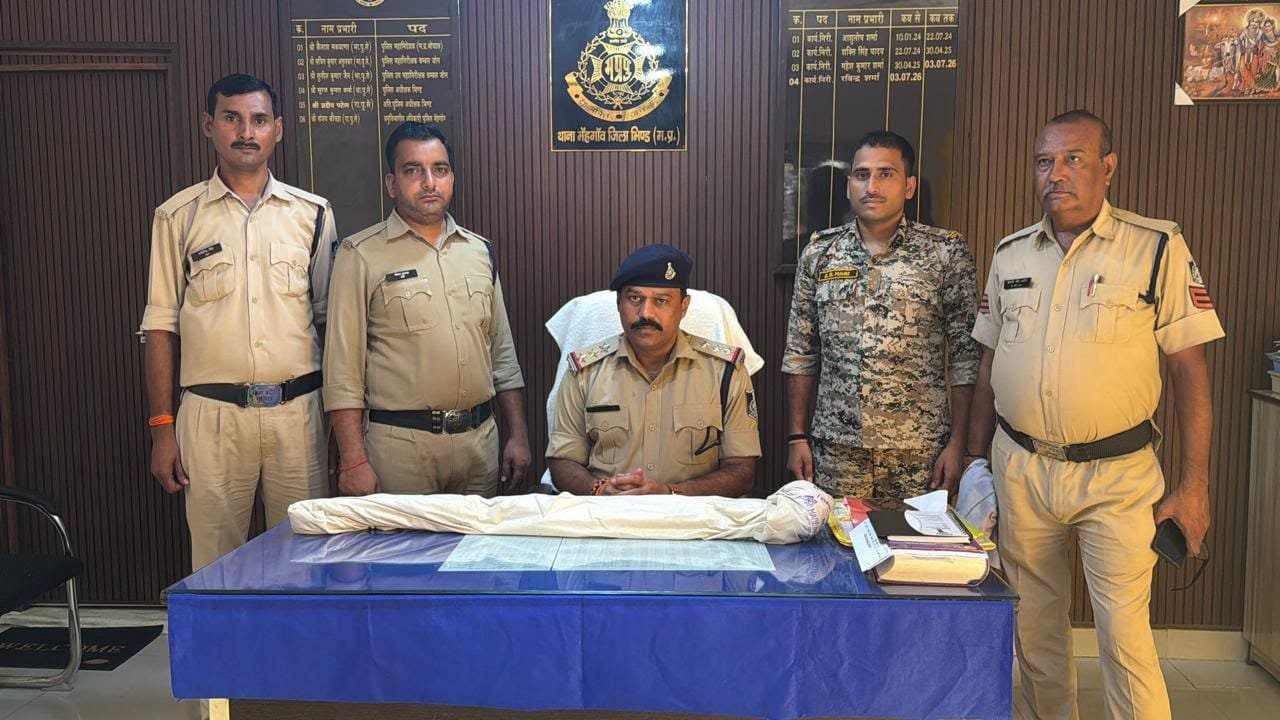 भिंड में 10 हजार का इनामी हत्या का आरोपी गिरफ्तार, मेहगांव पुलिस की बड़ी कार्रवाई