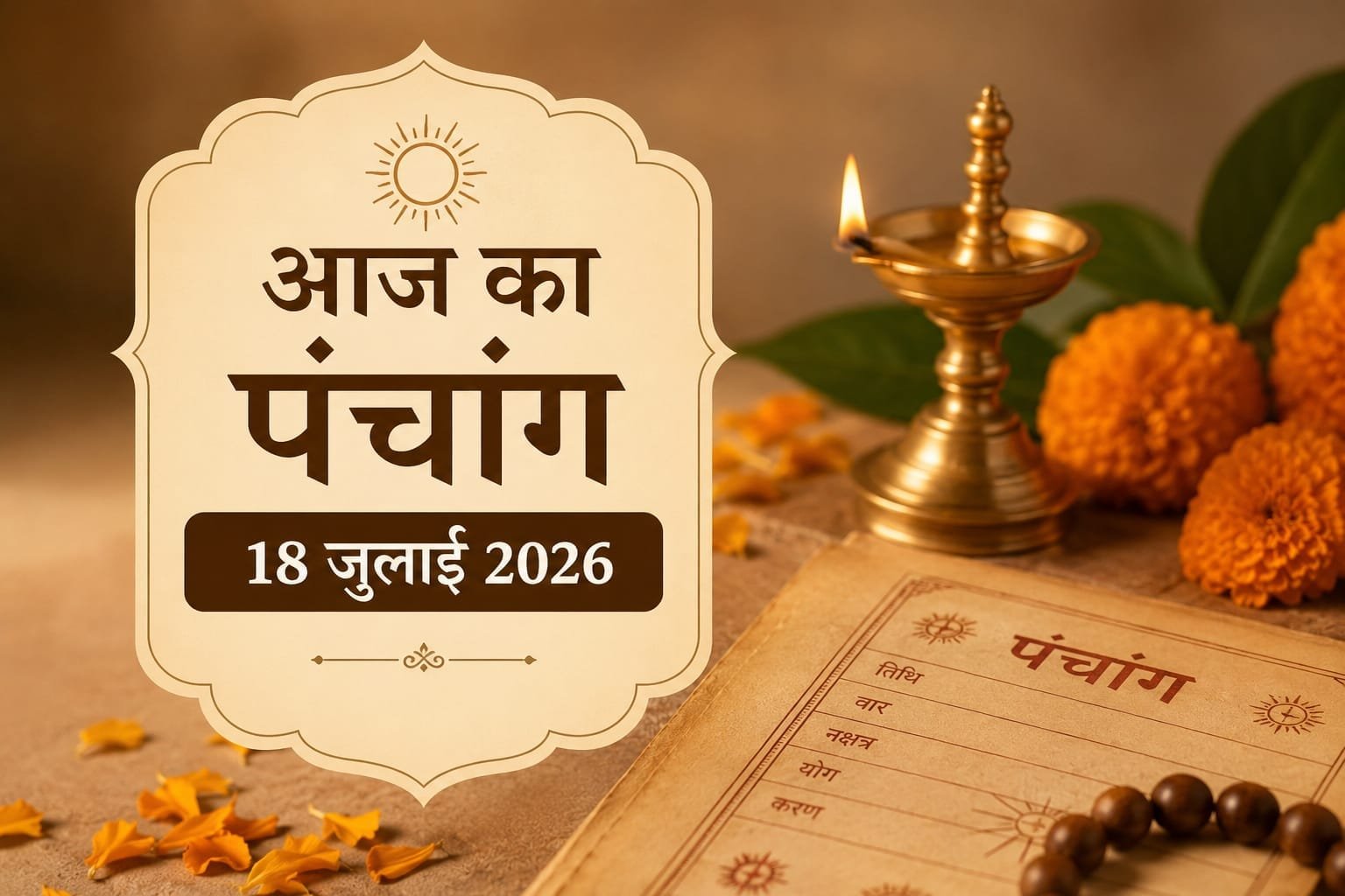 18 जुलाई 2026 का पंचांग: आज बन रहा है रवि योग, जानें शुभ मुहूर्त, राहुकाल और पंचांग