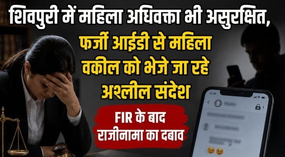 शिवपुरी में महिला अधिवक्ता ने ऑनलाइन उत्पीड़न का लगाया आरोप, साइबर जांच की मांग