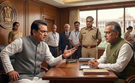 कलेक्टर से नाराज सांसद ने मुख्यमंत्री से की शिकायत, प्रशासनिक गलियारों में हलचल