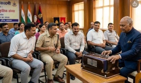 अकादमी में रिटायर्ड IPS ने छेड़ा संगीत राग, अफसरों के बीच प्रशासन के साथ सुरों की भी हुई चर्चा