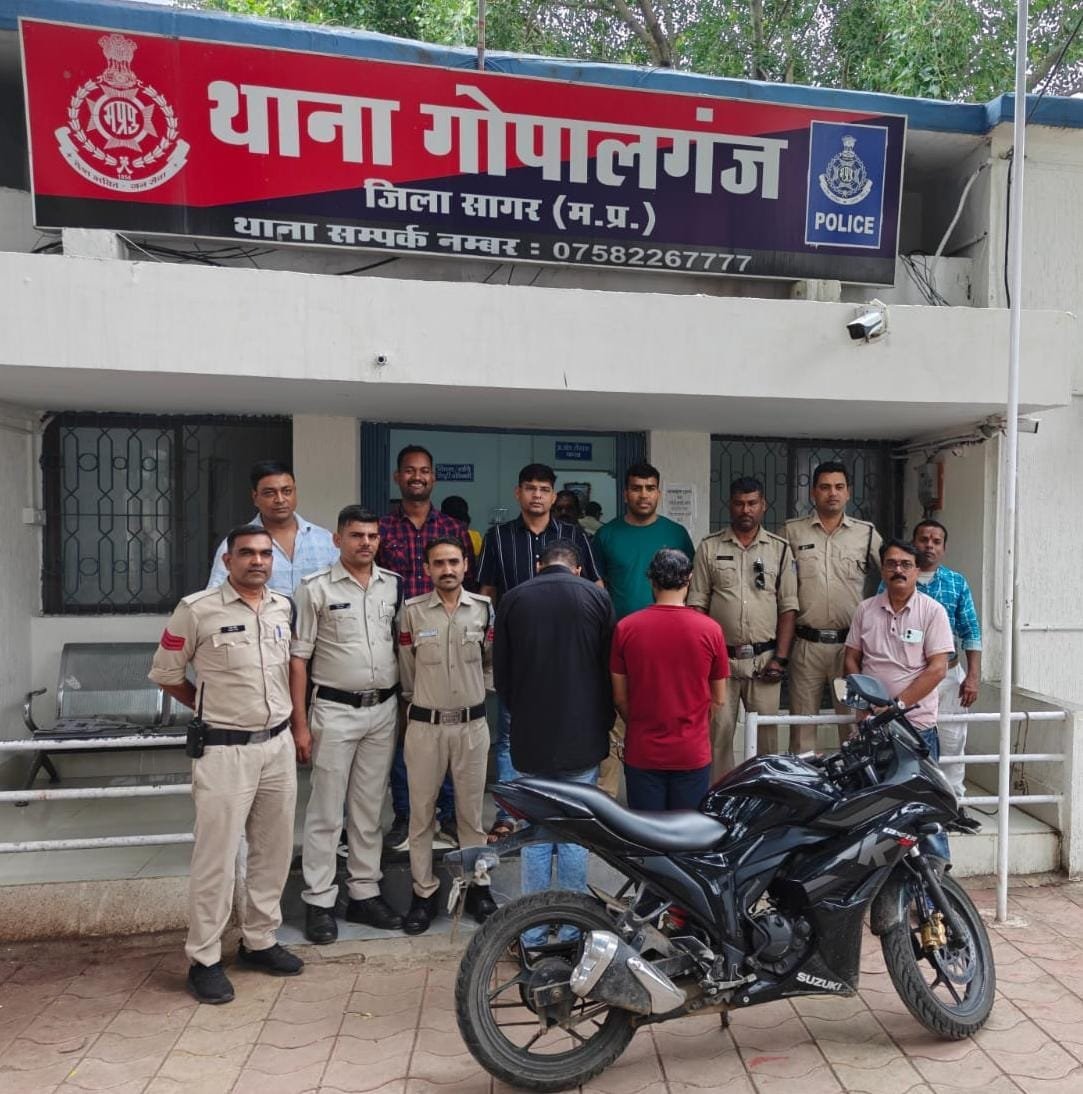 सागर में 72 घंटे में खुला मंदिर चोरी का मामला, सीसीटीवी और तकनीकी जांच से दो शातिर आरोपी गिरफ्तार