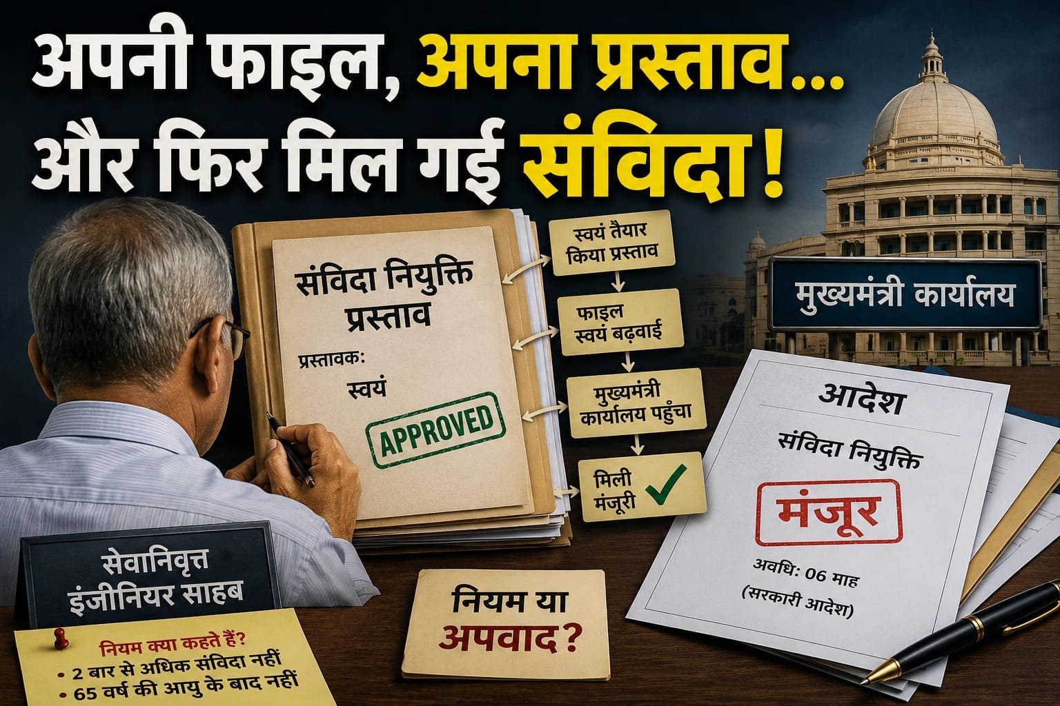 अपनी फाइल, अपना प्रस्ताव… और फिर मिल गई संविदा!