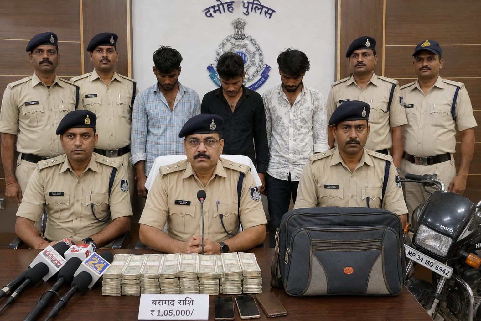 दमोह में माइक्रोफाइनेंस लूट का खुलासा, फरियादी ही निकला मास्टरमाइंड