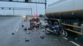 दिल्ली-मेरठ एक्सप्रेसवे पर दर्दनाक हादसा, बाइक सवार दो युवकों की मौत, तेज रफ्तार बनी वजह