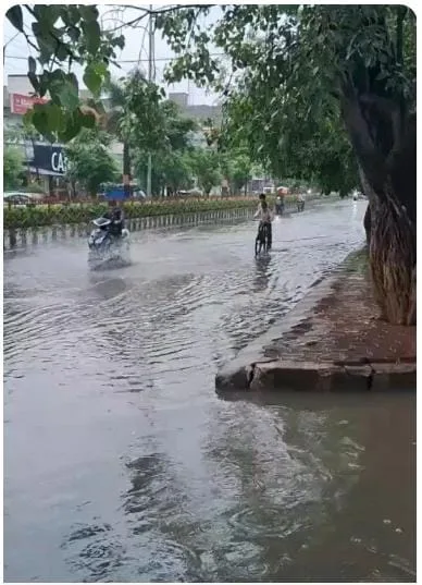 टीकमगढ़ में 24 घंटे से बारिश जारी, पलेरा में 3.5 इंच पानी