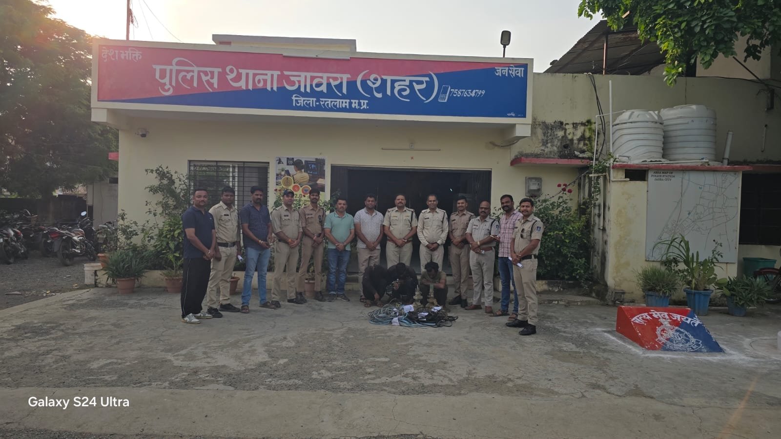 जावरा में खेत से मोटर चोरी का खुलासा, तीन आरोपी गिरफ्तार; 55 हजार का माल बरामद