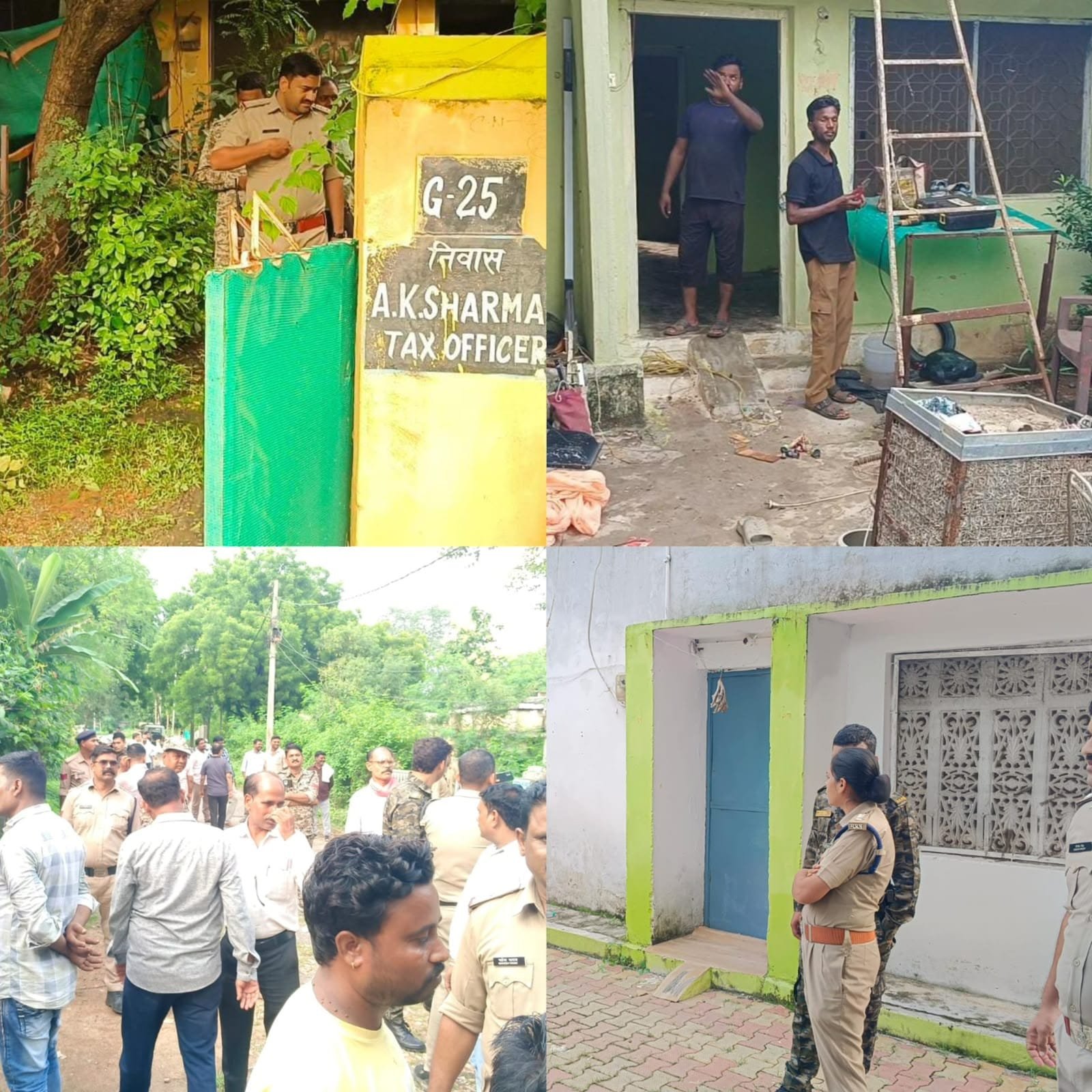 दतिया: राजघाट के शासकीय आवास खाली कराने पहुंचा प्रशासनिक अमला, 3 मकानों में जड़े ताले