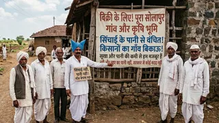 पानी नहीं मिला तो गांव पर लगा दिया ‘बिकाऊ है’ का पोस्टर: 25 साल से सिंचाई का इंतजार, 2700 हेक्टेयर जमीन बंजर होने का खतरा