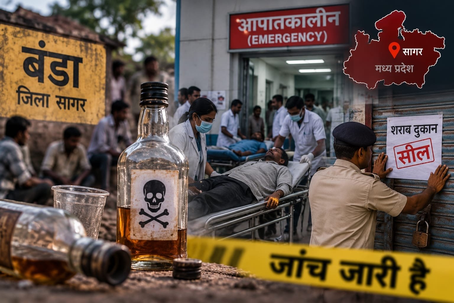 सागर में संदिग्ध जहरीली शराब से हड़कंप, कम से कम 9 की मौत; 25 से ज्यादा अस्पताल में भर्ती, छह शराब दुकानें सील
