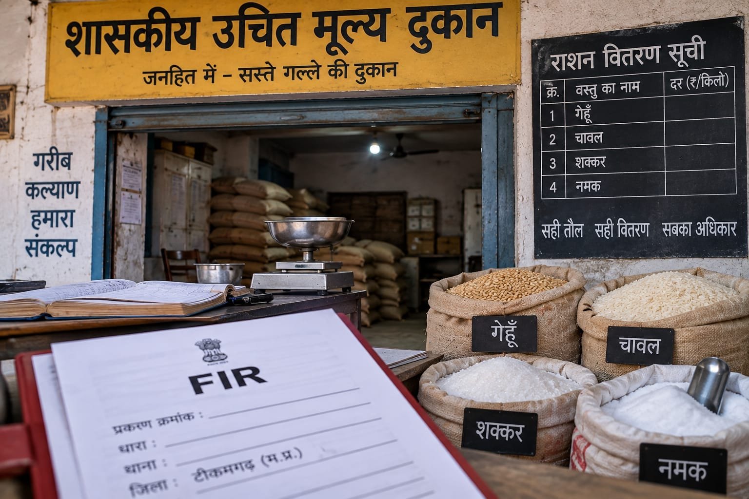 राशन दुकानों में गड़बड़ी पर बड़ी कार्रवाई, तीन दुकानों से जुड़े लोगों पर FIR