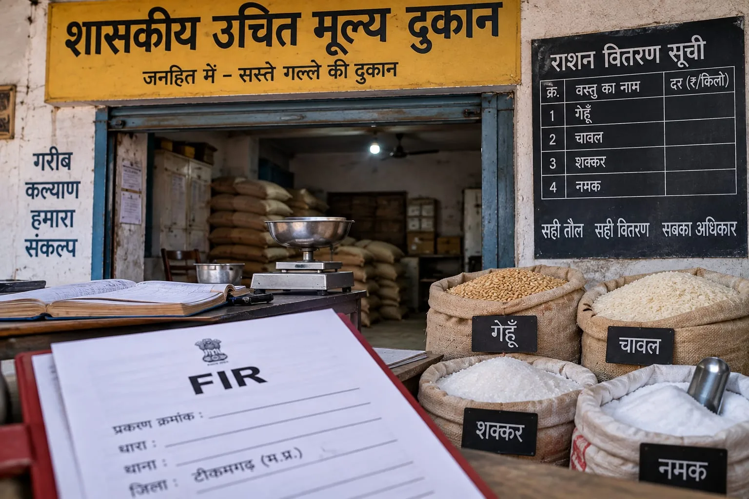 राशन दुकानों में गड़बड़ी पर बड़ी कार्रवाई, तीन दुकानों से जुड़े लोगों पर FIR