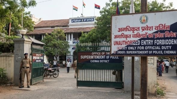 एसपी ऑफिस के बाहर लगा अनाधिकृत प्रवेश वर्जित का बोर्ड, पुलिस महकमे में चर्चा तेज
