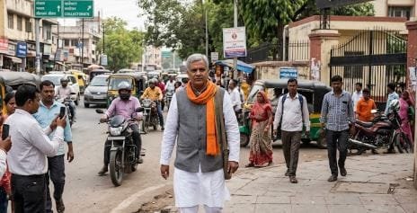 कलेक्टर से मिलने पैदल पहुंचे मंत्री जी, सोशल मीडिया पर उठा ‘दिखावे’ का सवाल