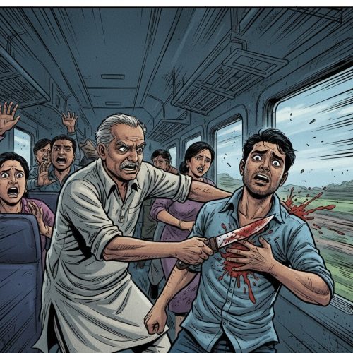 चलती ट्रेन में रिश्तों का खून: मामा ससुर ने दामाद को चाकू से गोदा, इलाज के दौरान हुई मौत — तलाक विवाद बना वजह